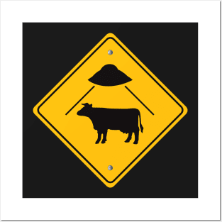 UFO - Cow Abduction Posters and Art